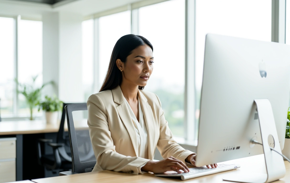 Modern workspace eye comfort
